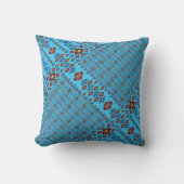 Geometric Patchwork Throw Pillow – Modern Purple C クッション (正面)