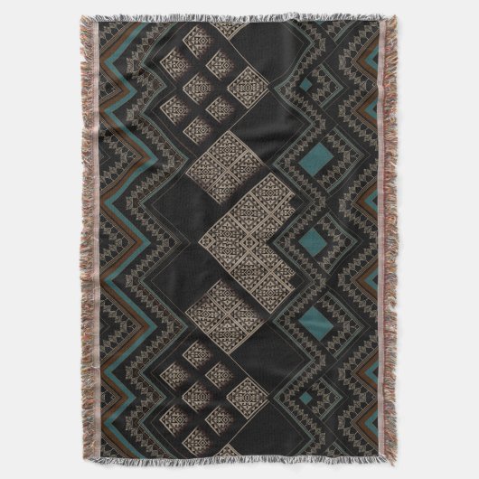 Geometric Pattern  スローブランケット (正面縦)