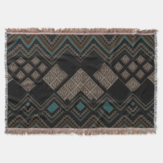 Geometric Pattern  スローブランケット (正面)