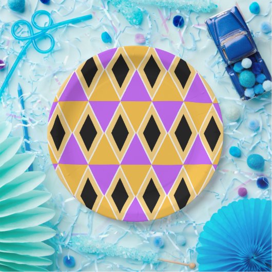 Geometric Pattern ペーパープレート (パーティー)