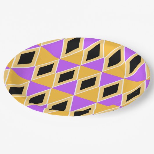 Geometric Pattern ペーパープレート (アングル)