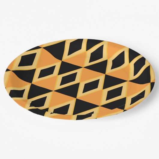 Geometric Pattern ペーパープレート (アングル)