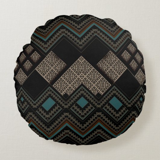 Geometric Pattern  ラウンドクッション (正面)