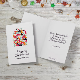 Geometric pattern Christmas greetings. シーズンカード