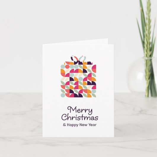 Geometric pattern Christmas greetings. シーズンカード (正面)