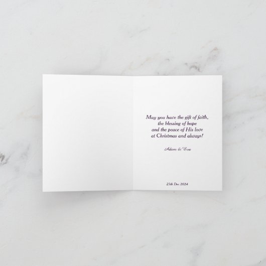 Geometric pattern Christmas greetings. シーズンカード (内部)