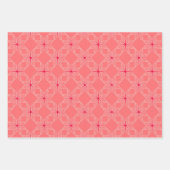 Geometric Pattern | Coral, Mauve and Blush ラッピングペーパーシート (正面)