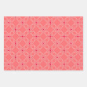 Geometric Pattern | Coral, Mauve and Blush ラッピングペーパーシート (正面)