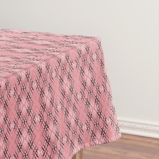 Geometric pattern coral retro rhombuses テーブルクロス (インサイチュ)