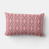 Geometric pattern coral retro rhombuses ランバークッション (裏面)