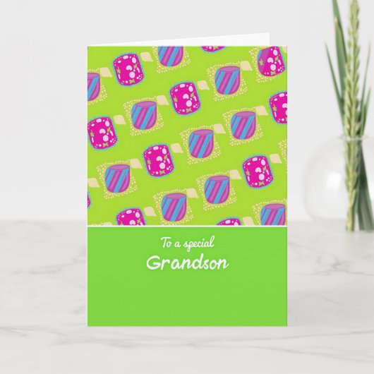 Geometric Pattern Grandson Card カード (正面)