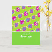 Geometric Pattern Grandson Card カード (黄色い花)