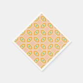 Geometric pattern in blue and orange diamond shape スタンダードカクテルナプキン (角)
