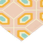 Geometric pattern in blue and orange diamond shape テーブルクロス (アングル)