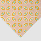 Geometric pattern in blue and orange diamond shape 薄葉紙 (詳細)