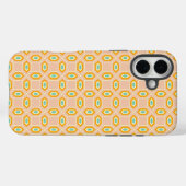 Geometric pattern in blue and orange diamond shape Case-Mate iPhoneケース (裏面 (横))