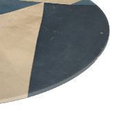 Geometric Pattern in Blues, Tans, and Rust カッティングボード (角)