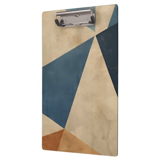 Geometric Pattern in Blues, Tans, and Rust クリップボード (左)