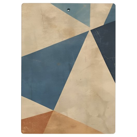 Geometric Pattern in Blues, Tans, and Rust クリップボード (裏面)
