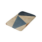 Geometric Pattern in Blues, Tans, and Rust バスマット (アングル)