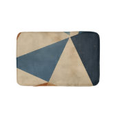Geometric Pattern in Blues, Tans, and Rust バスマット (正面)