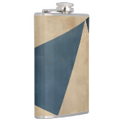 Geometric Pattern in Blues, Tans, and Rust フラスク (右)