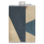 Geometric Pattern in Blues, Tans, and Rust フラスク (裏面)