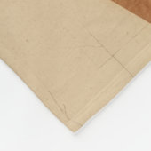 Geometric Pattern in Blues, Tans, and Rust フリースブランケット (角)