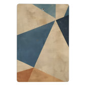 Geometric Pattern in Blues, Tans, and Rust ミニクリップボード (裏面)