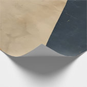 Geometric Pattern in Blues, Tans, and Rust ラッピングペーパー (角)