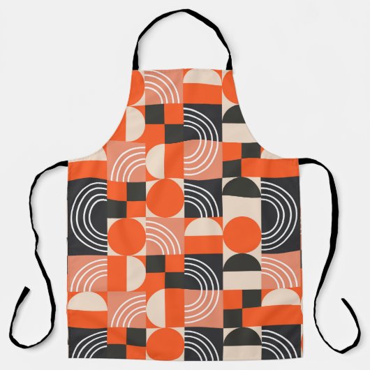 Geometric pattern in bright color blocks.  エプロン (正面)