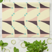 Geometric pattern in retro vibe キッチンタオル (折り畳み)