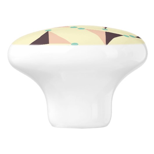 Geometric pattern in retro vibe セラミックノブ (側面)