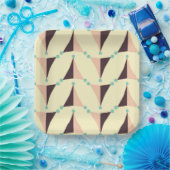 Geometric pattern in retro vibe ペーパープレート (パーティー)