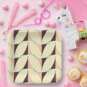 Geometric pattern in retro vibe ペーパープレート (パーティー)