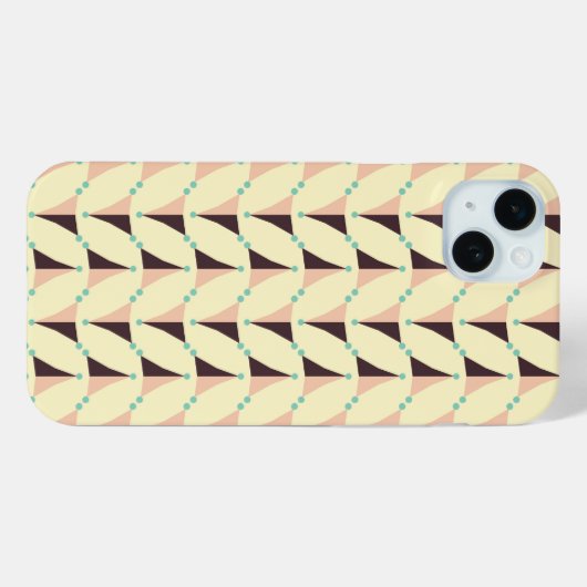 Geometric pattern in retro vibe Case-Mate iPhoneケース (裏面 (横))
