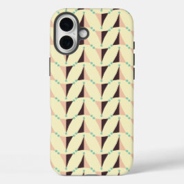 Geometric pattern in retro vibe iPhone 16 plusケース