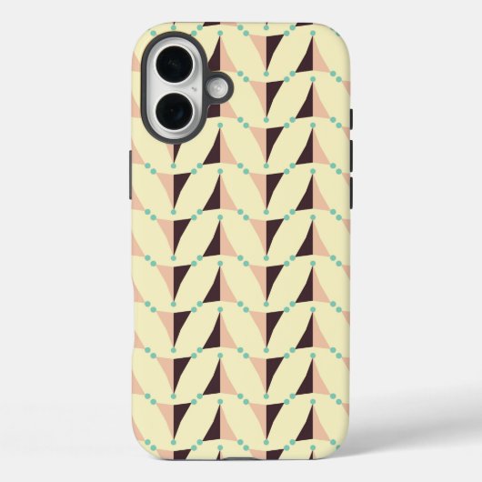 Geometric pattern in retro vibe Case-Mate iPhoneケース (裏面)