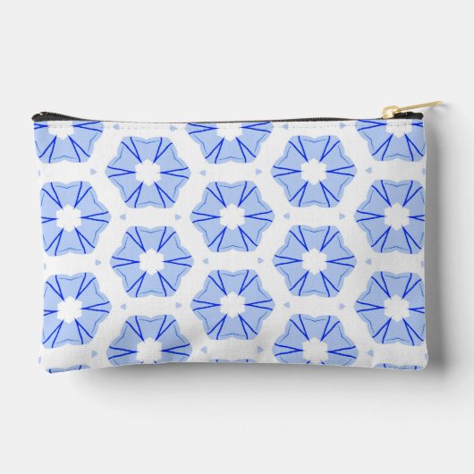 Geometric Pattern Modern Blue Accessory Pouch アクセサリーポーチ (裏面)