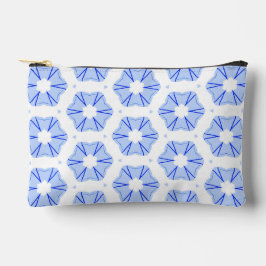 Geometric Pattern Modern Blue Accessory Pouch アクセサリーポーチ