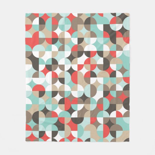 Geometric pattern. Mosaic colorful background of g フリースブランケット (正面)