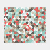 Geometric pattern. Mosaic colorful background of g フリースブランケット (正面(横))