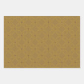 Geometric Pattern | Ochre, Dusty Stone, Slate Blue ラッピングペーパーシート (正面)