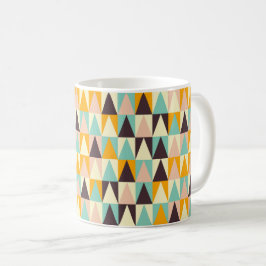 Geometric pattern of multi-colored triangles コーヒーマグカップ