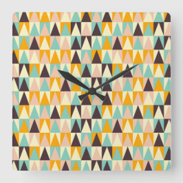 Geometric pattern of multi-colored triangles  スクエア壁時計
