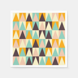 Geometric pattern of multi-colored triangles スタンダードカクテルナプキン