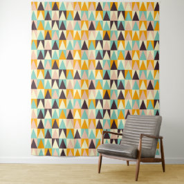 Geometric pattern of multi-colored triangles タペストリー