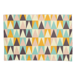 Geometric pattern of multi-colored triangles  枕カバー