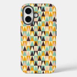 Geometric pattern of multi-colored triangles  iPhone 16ケース