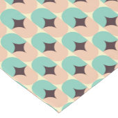 Geometric pattern of teal, beige, and black shapes ショートテーブルランナー (コーナー)